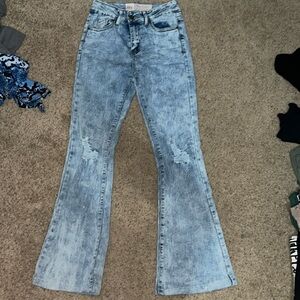 blue flare jeans